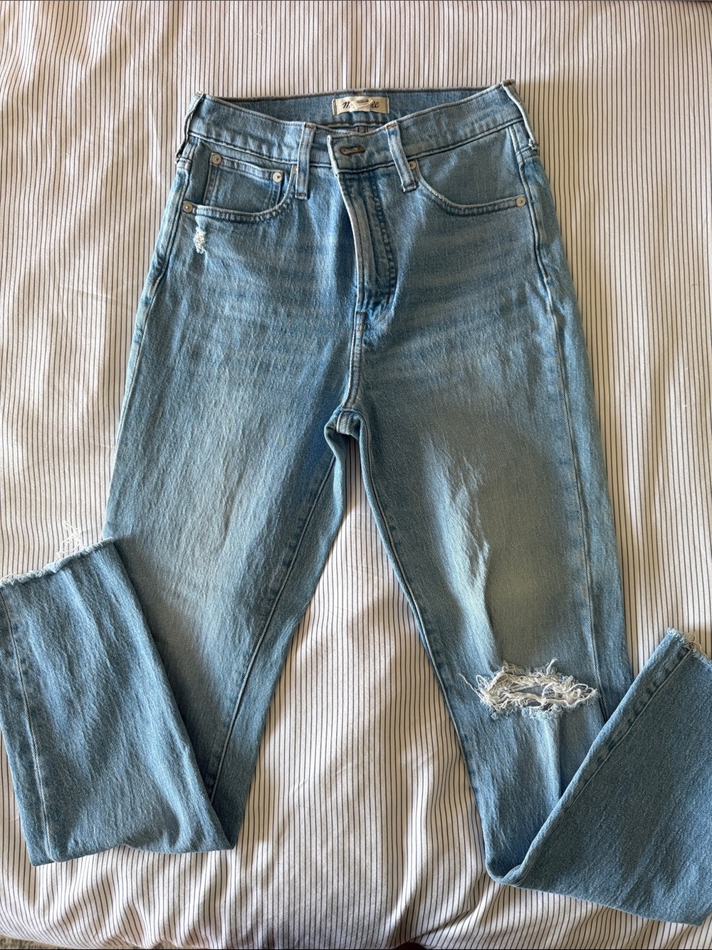 Madewell The Perfect Vintage Jean Light Blue Women’s Distressed Jeans